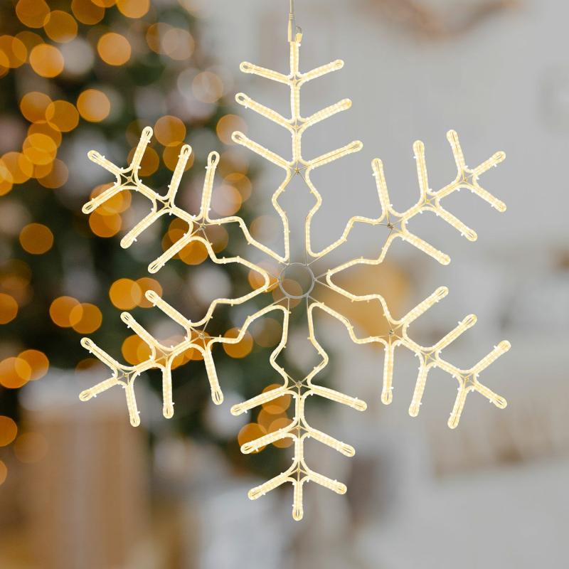 2D Figure Lights | 92 x 85cm 1440 Warm White LEDs Snowflake 2D Figure Lights 2D Figure Lights