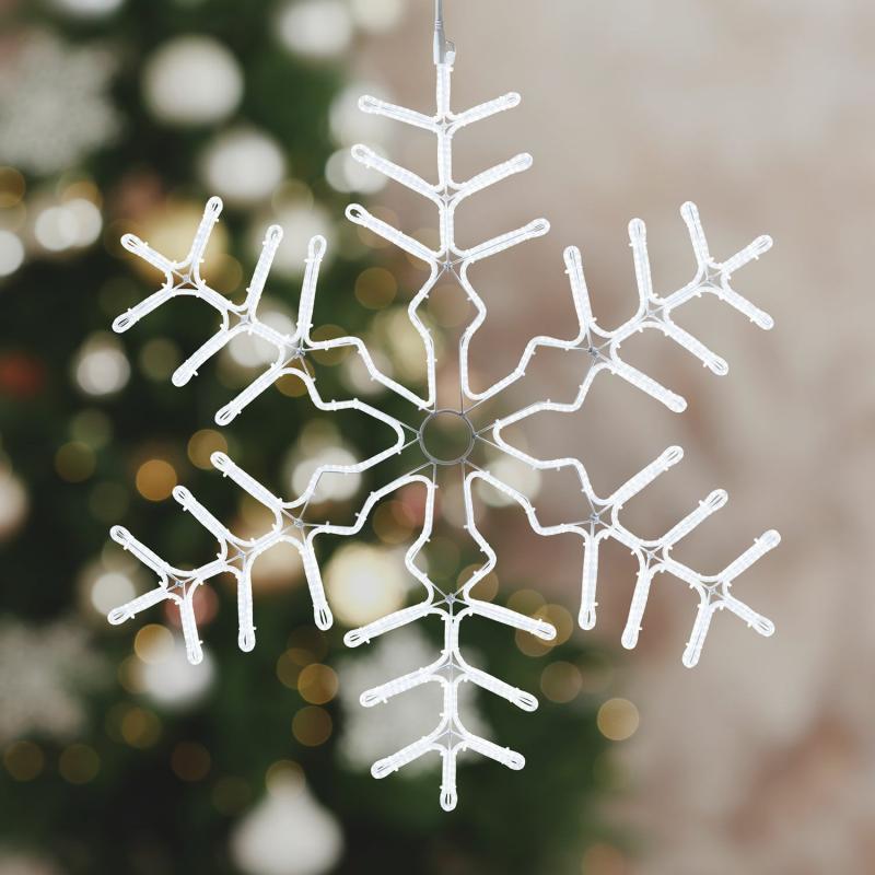 2D Figure Lights | 92 x 85cm 1440 White LEDs Snowflake 2D Figure Lights 2D Figure Lights