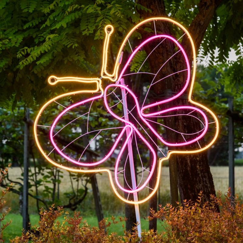 2D Figure Lights | Butterfly Figure, Rope Lights Neon Effect, 82 cm, Warm White and Pink Leds – LED NEON FIGURES 2D Figure Lights 2D Figure Lights