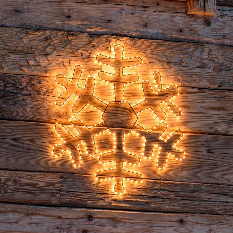 2D Figure Lights | Ø 58cm Lights Gold Snowflake, 360 Warm White MicroLEDs – MICROLED FIGURES 2D Figure Lights 2D Figure Lights