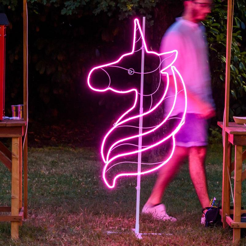 2D Figure Lights | Double Sided Neon Unicorn Lights SMD, h. 120 cm, 576 Leds, Pink – LED NEON FIGURES 2D Figure Lights 2D Figure Lights