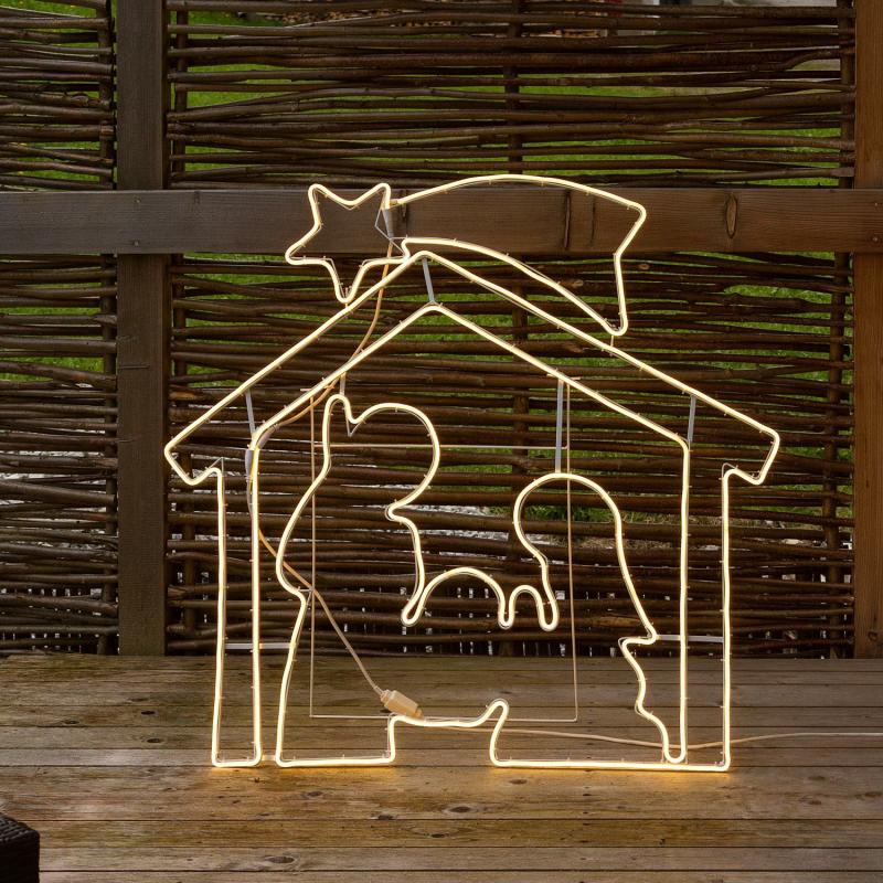 2D Figure Lights | Nativity Figure, Rope Lights Neon Effect, 115 x h 115cm, 1320 Warm White Leds – LED NEON FIGURES 2D Figure Lights 2D Figure Lights