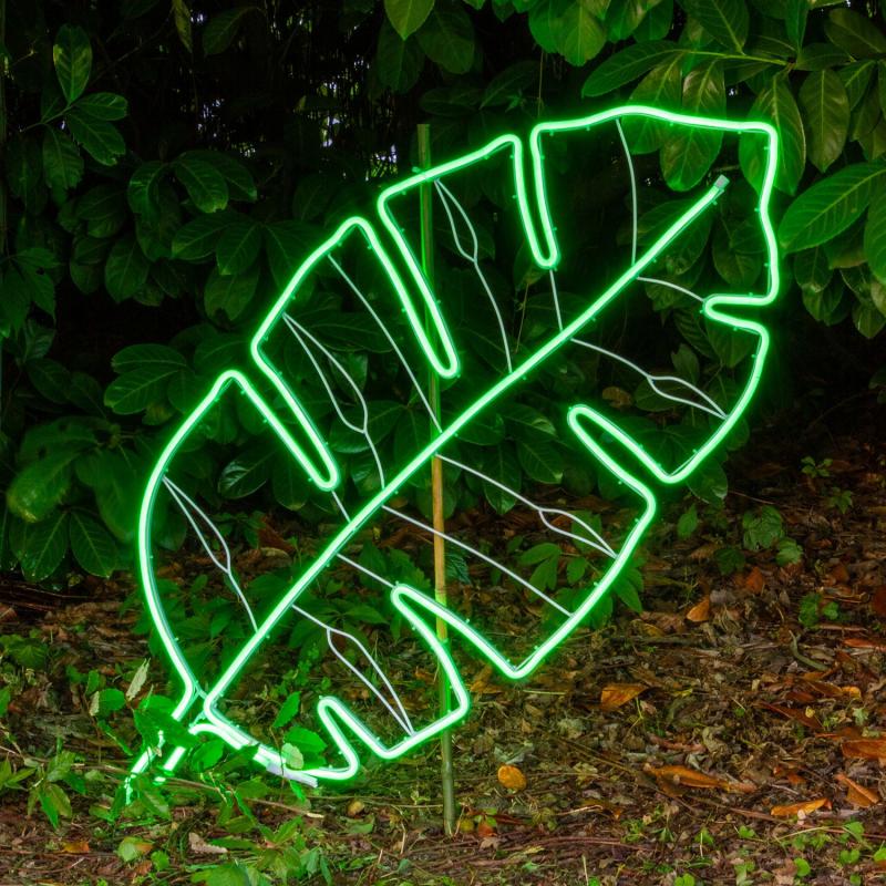 2D Figure Lights | Neon Tropical Leaf Lights SMD, h. 114 cm, 952 Leds, Green – LED NEON FIGURES 2D Figure Lights 2D Figure Lights