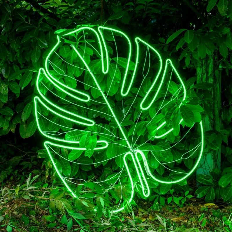 2D Figure Lights | Palm Leaf Figure, Rope Lights Neon Effect Tropical, 114 cm, 952 Leds, Green – LED NEON FIGURES 2D Figure Lights 2D Figure Lights