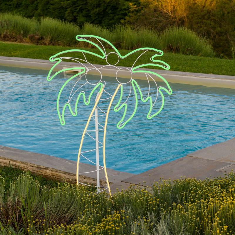 2D Figure Lights | Palm Tree Figure, Rope Lights Neon Effect, 120 cm, 686 Leds Warm White and Green – LED NEON FIGURES 2D Figure Lights 2D Figure Lights