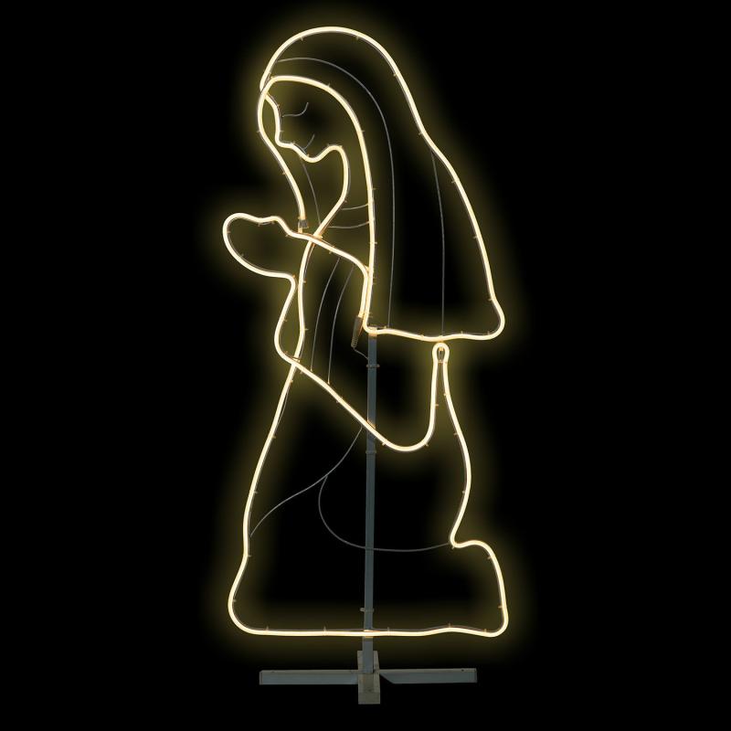 2D Figure Lights | Praying Mary Figure, Rope Lights Neon Effect, 115 cm, 528 Leds, Warm White – LED NEON FIGURES 2D Figure Lights 2D Figure Lights