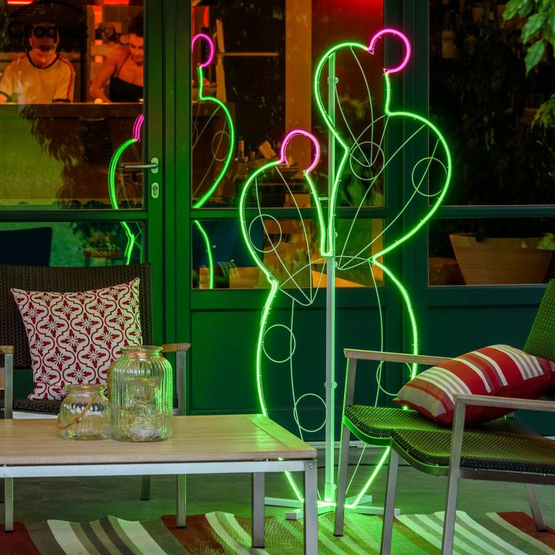 2D Figure Lights | Prickly Pear Figure, Rope Lights Neon Effect, 158 cm, Warm White Green and Pink Leds – LED NEON FIGURES 2D Figure Lights 2D Figure Lights