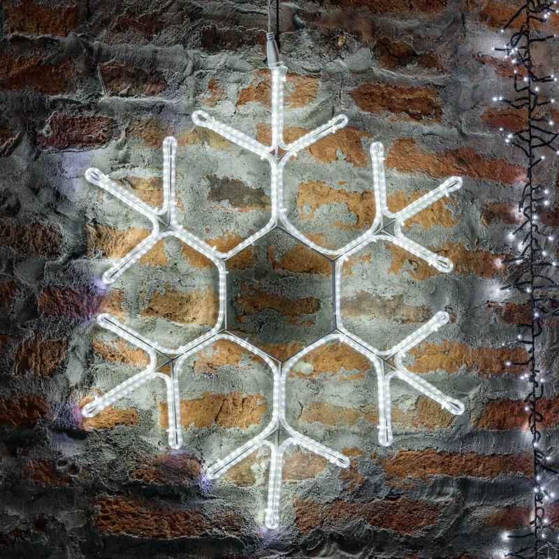 2D Figure Lights | Ultra Bright Rope Light Snowflake, 70 x 67 cm, 576 White LEDs 2D Figure Lights 2D Figure Lights