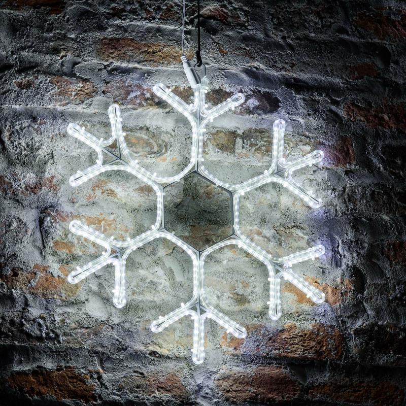 2D Figure Lights | Ultra Bright Rope Light Snowflake, Ø 50 cm, 384 White LEDs 2D Figure Lights 2D Figure Lights