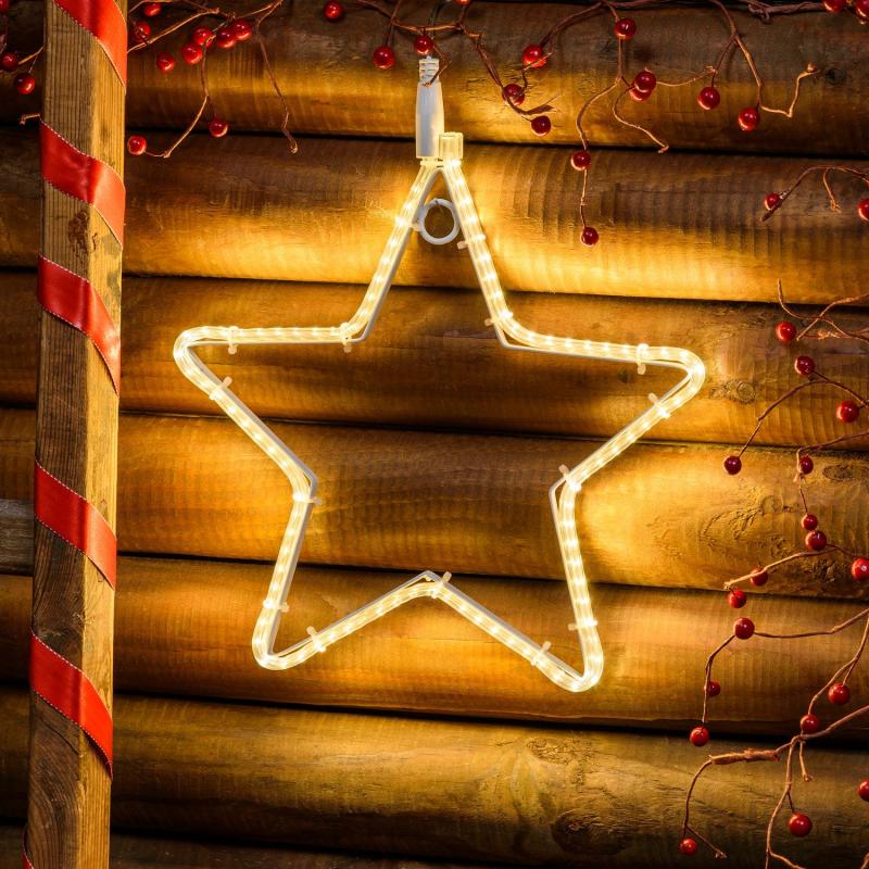 2D Figure Lights | Ultra Bright Rope Light Star Ø 30cm, 96 Warm White LEDs 2D Figure Lights 2D Figure Lights