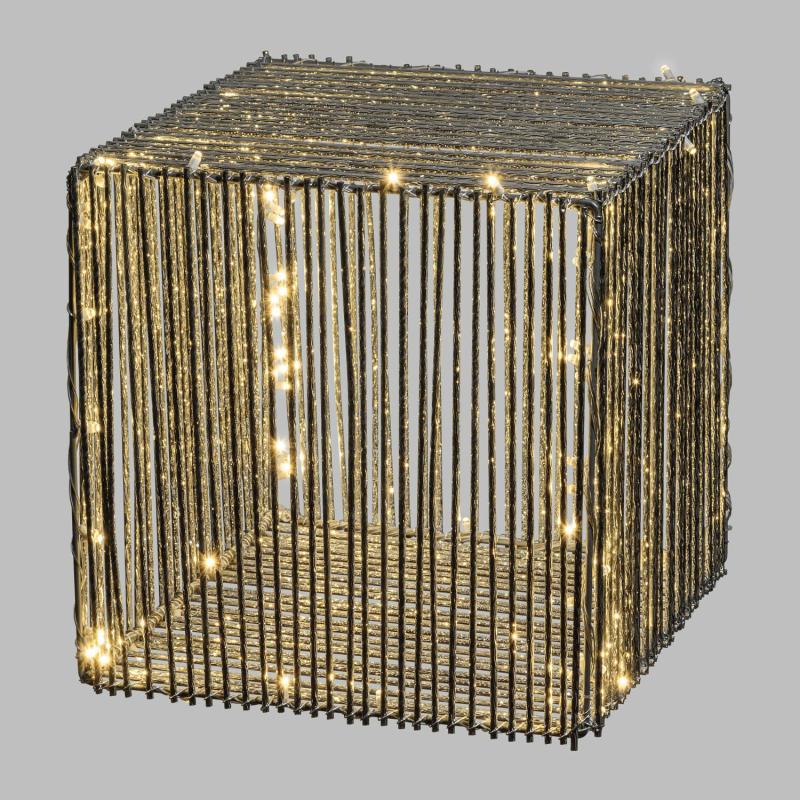 3D Figure Lights | 40cm 100 natural white LEDs silver aluminium light cube – ATS 3D Figure Lights 3D Figure Lights