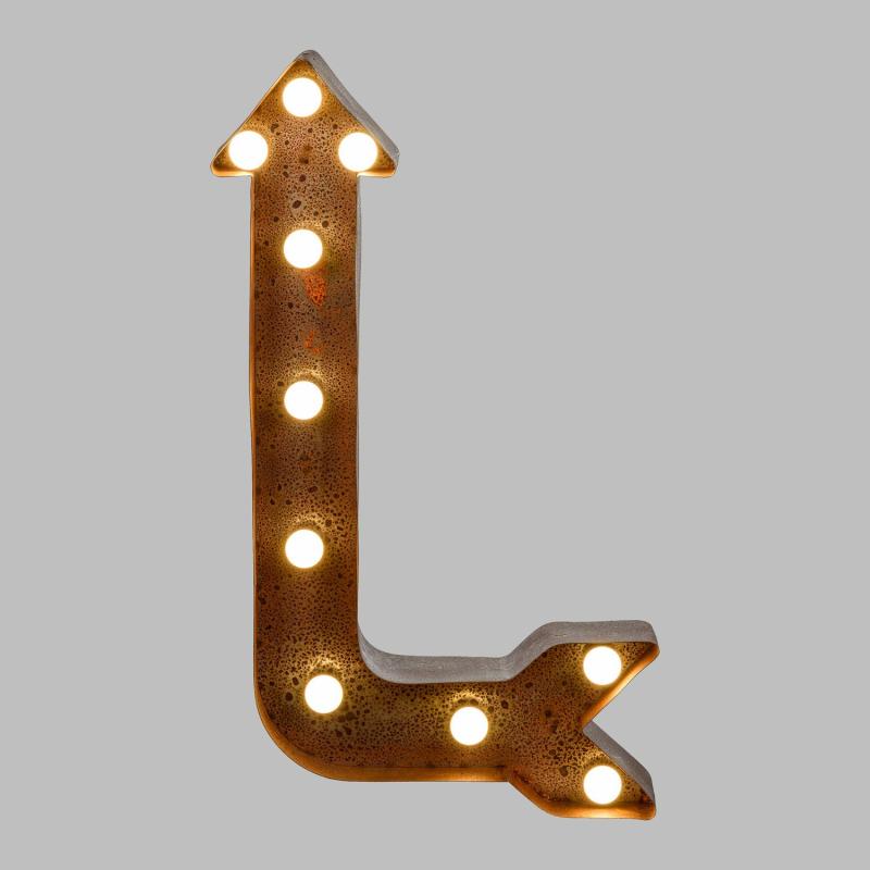 3D Figure Lights | 90cm Brown Metal Arrow with 10 E14 Lamp Holders – ELV 3D Figure Lights 3D Figure Lights