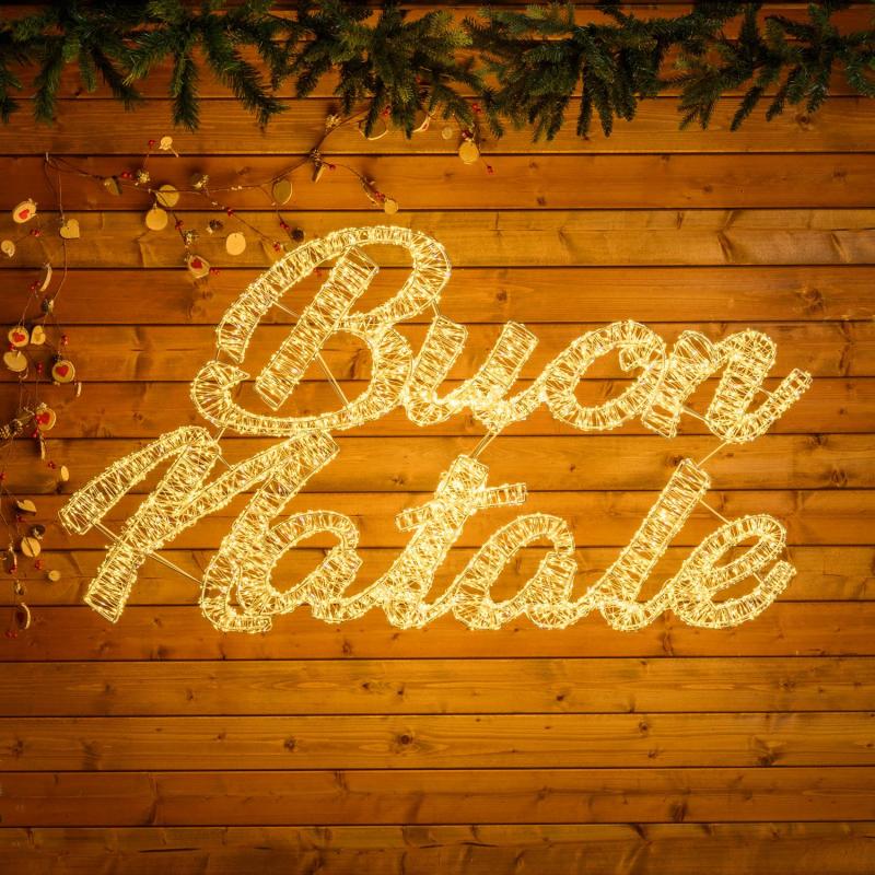 3D Figure Lights | Buon Natale 3D sign, 135 x h 75 cm, 6500 warm white and white microleds, outdoor use – MICROLED FIGURES 3D Figure Lights 3D Figure Lights