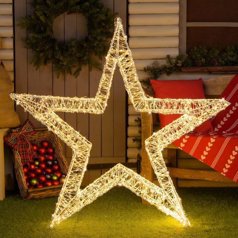 3D Figure Lights | Ø 110 cm, White Star 3D, 7000 high-density Warm White and White MicroEDs, for indoor use – MICROLED FIGURES 3D Figure Lights 3D Figure Lights