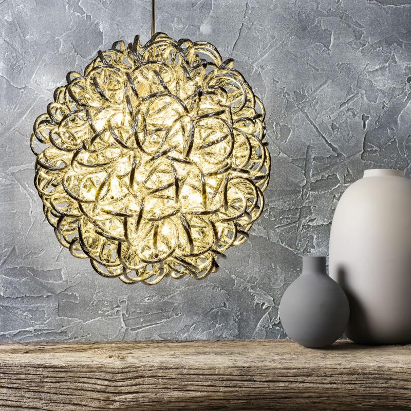 3D Figure Lights | Ø 30cm 60 warm white LEDs silver aluminum sphere – ATS 3D Figure Lights 3D Figure Lights