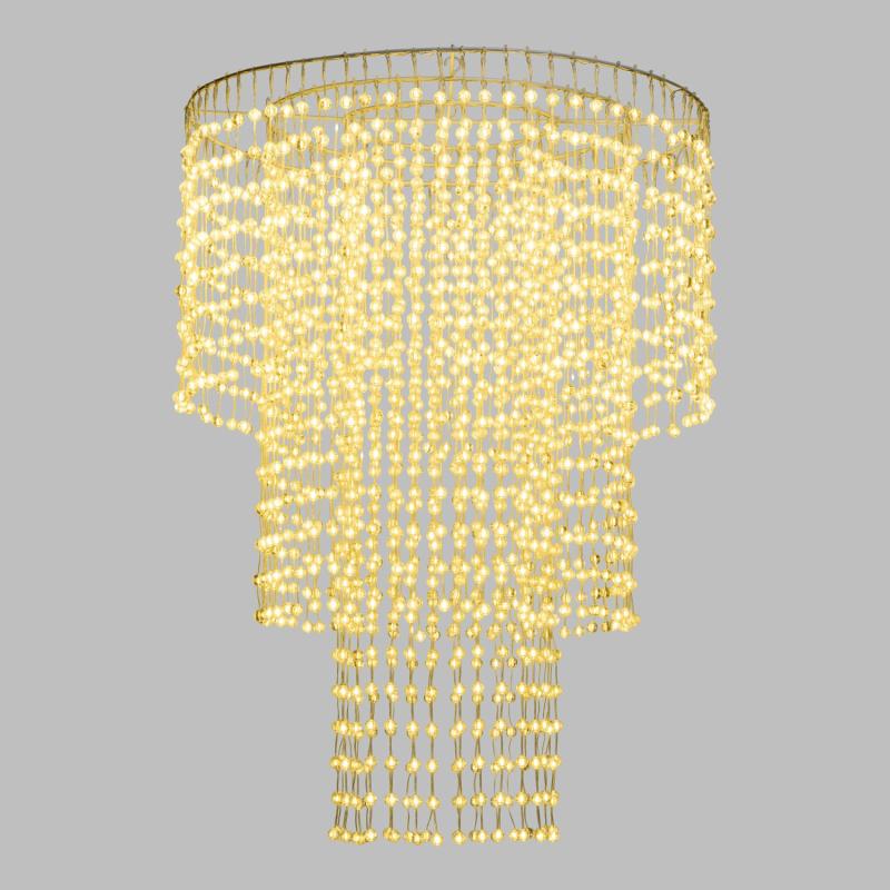 3D Figure Lights | Decorative cascading chandelier, 1980 Warm White LEDs spheres, h 100 cm 3D Figure Lights 3D Figure Lights