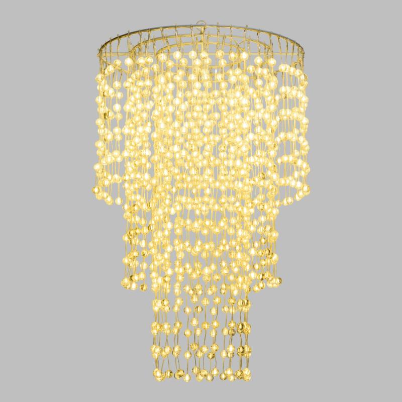 3D Figure Lights | Decorative cascading chandelier, 936 Warm White LEDs spheres, h 70 cm 3D Figure Lights 3D Figure Lights