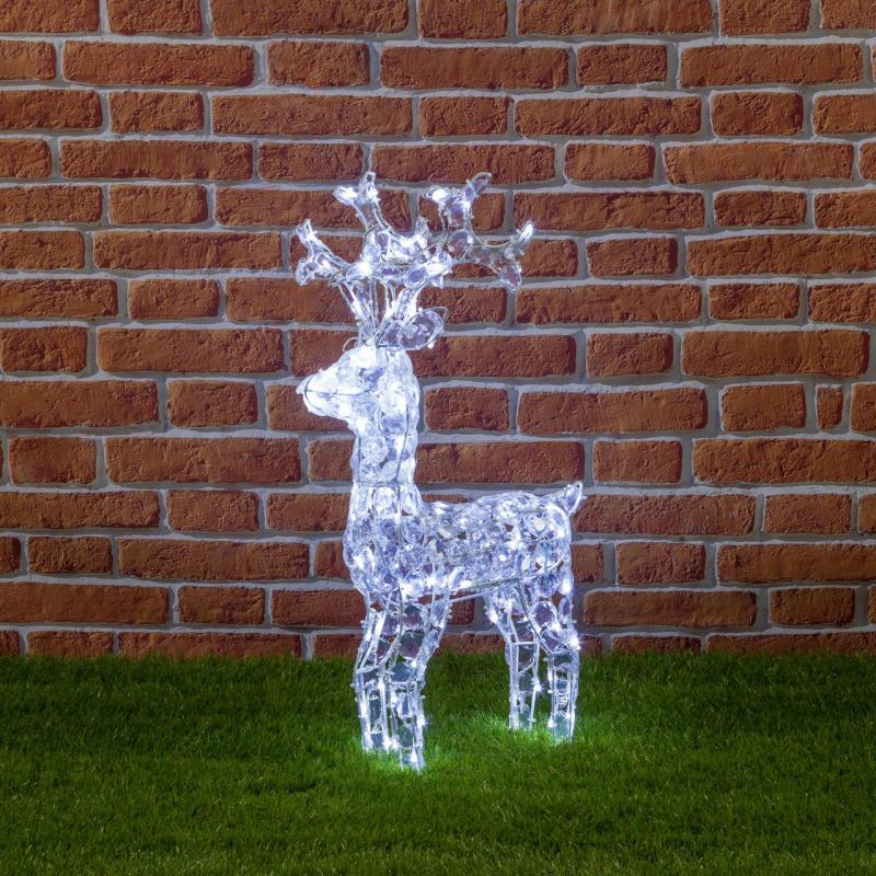 3D Figure Lights | h 70cm Acrylic Crystals Baby Reindeer, 100 White LEDs – CRYSTAL REINDEER 3D Figure Lights 3D Figure Lights