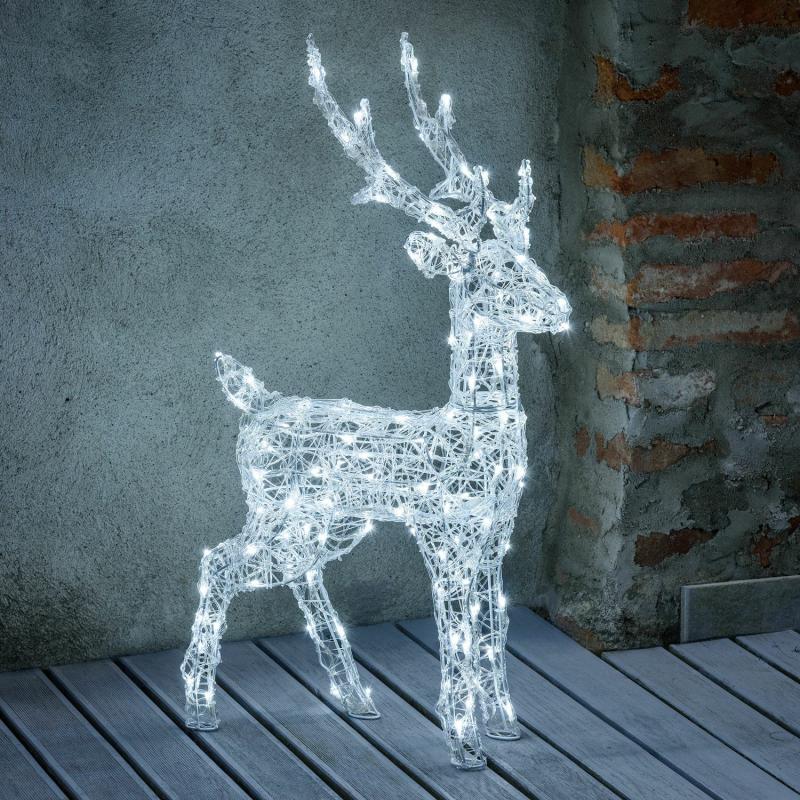 3D Figure Lights | h 85cm, Acrylic Baby Reindeer Christmas Figure, 120 White LEDs 3D Figure Lights 3D Figure Lights