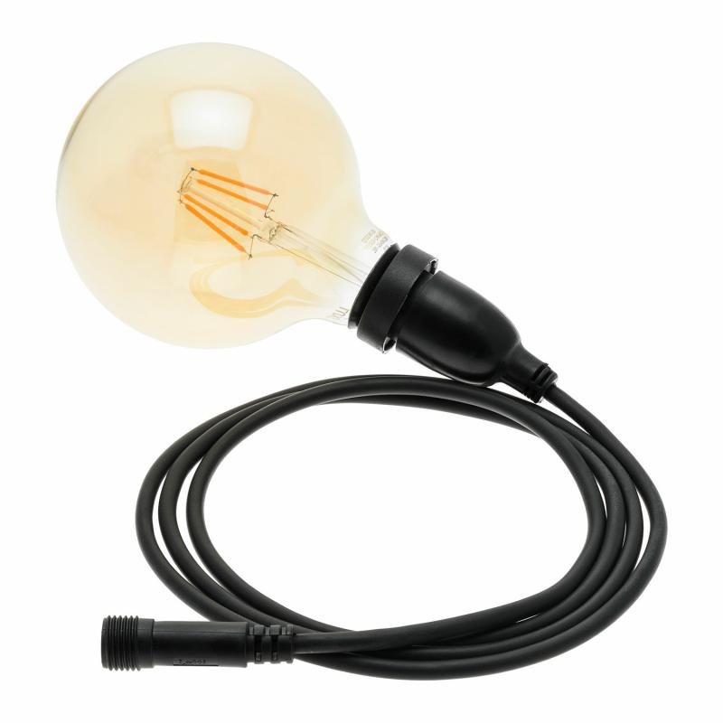 Cables With Lampholder | Suspension Dimmable LED Globe Bulb Light, Ø125mm 8 watts, 2m Black Cable – Vintage Led Pro Accessories Cables With Lampholder