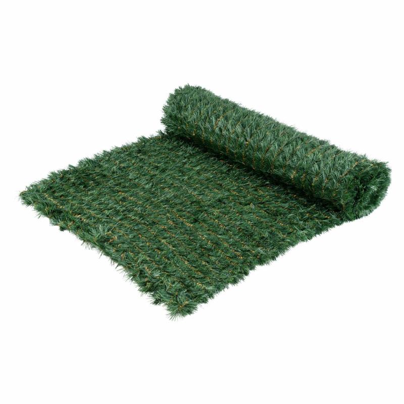 Carpet and Garlands | h 1 x 5m Professional Green Fake Pine Carpet, Mesh 5 x 5 cm, Outdoor Use Branches & Tree Lights Carpet & Garlands