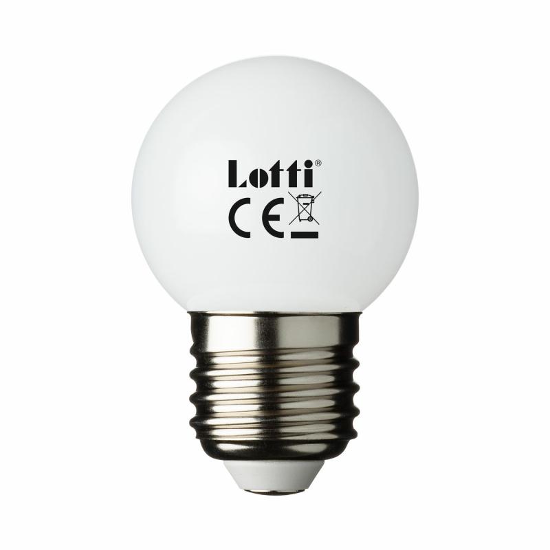 Festoon Bulbs | 1,2W E27 Vintage Filament LED Globe Plastic Bulb, 45 mm, warm white Accessories Festoon Bulbs