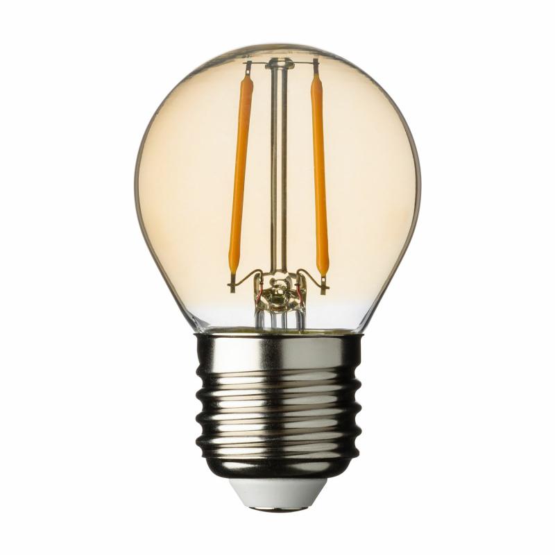 Festoon Bulbs | 2W E27 Vintage Filament LED Globe Bulb, 45mm, Warm White Accessories Festoon Bulbs