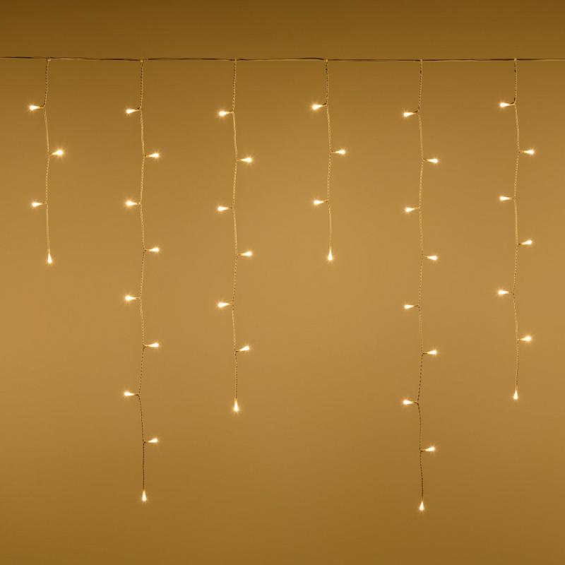 Icicle Lights | 3.6 x 0.9m Icicle light, 140 LEDs warm white, white cable Curtain & Net Lights Icicle Lights