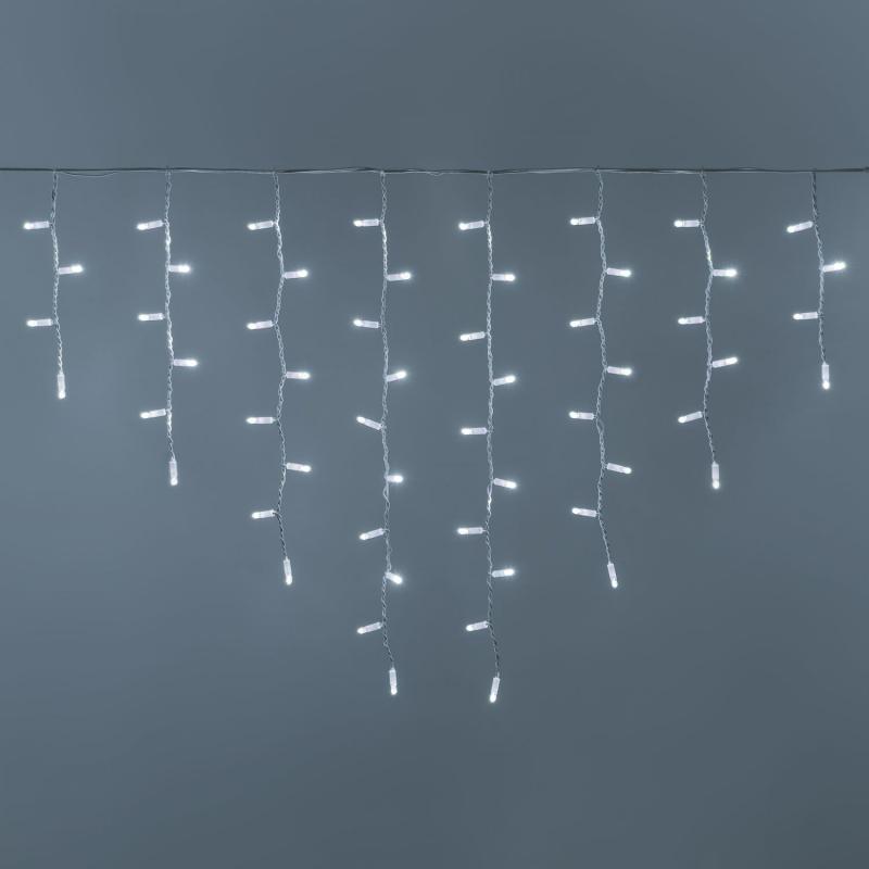 Icicle Lights | 4.8 x h. 1m 168 White SuperLED Icicle Lights, White Cable, Connectable – PML series Curtain & Net Lights Icicle Lights