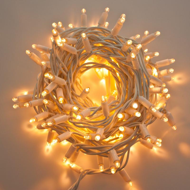 LED Strings | 10m 200 Warm White Maxiled String Lights, White Cable, Connectable, IP67 – PML series LED Strings LED Strings