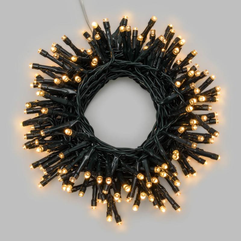 LED Strings | 12m 300 Warm White LEDs Battery String Lights, Green Cable, With Remote Control LED Strings LED Strings