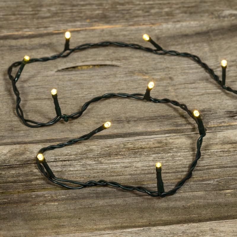 LED Strings | 1m 10 Warm White LEDs String Lights, Green Cable, Indoor LED Strings LED Strings