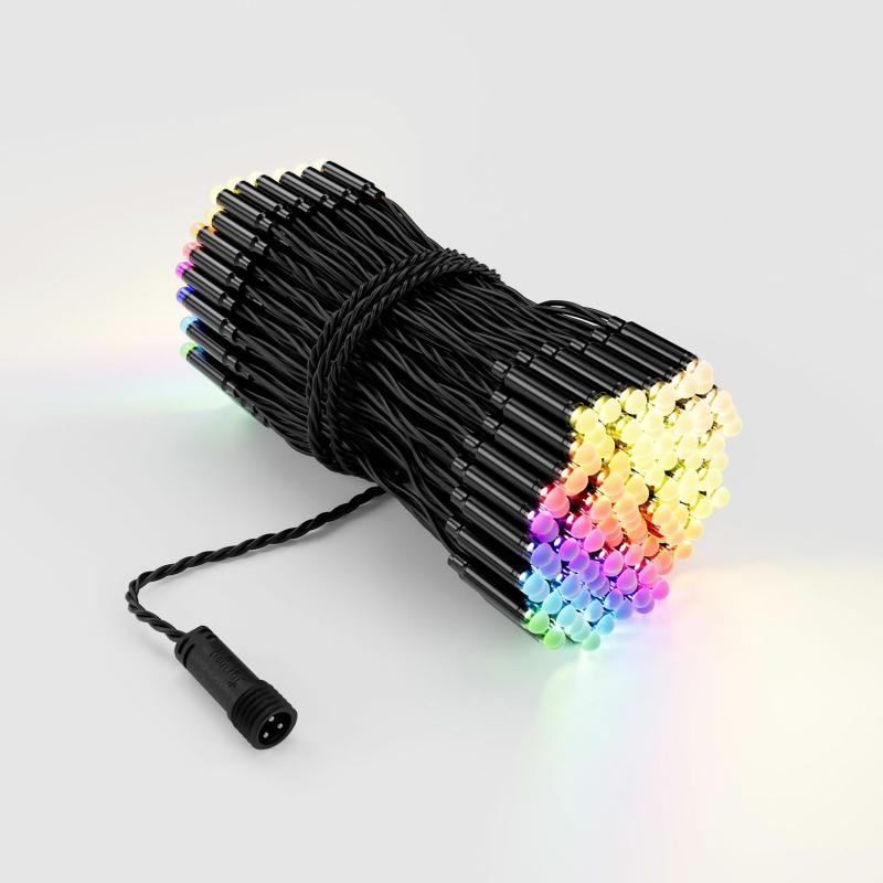 LED Strings | 25m, 250 LEDs RGB and Warm White String Lights Twinkly Plus, Black Cable – TWINKLY PLUS LED Strings LED Strings