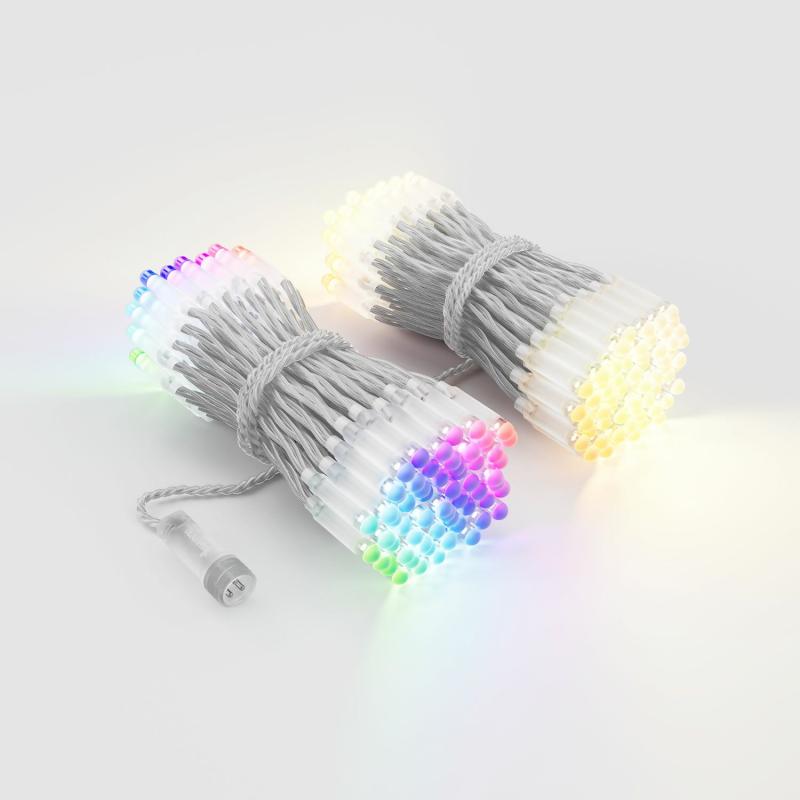 LED Strings | 2×12.5m, 250 LEDs RGB and Warm White Dual Line String Lights Twinkly Pro, Clear Cable – TWINKLY PRO LED Strings LED Strings