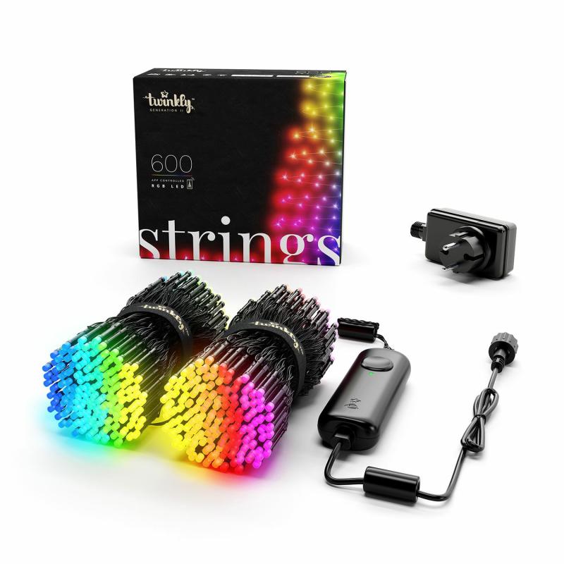 LED Strings | 48 m 600 LED RGB Twinkly String Lights, Black Cable – TWINKLY LED Strings LED Strings