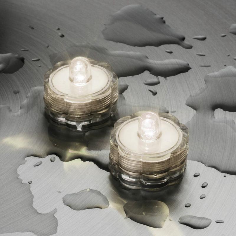 LED Tea Lights | Set of 2 sinking Tealights, warm white LED Candles & Lanterns LED Tea Lights