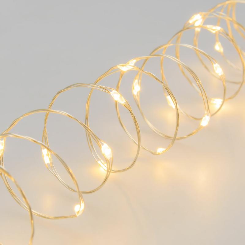 Micro-LED Strings | 22.5m 300 Warm White MicroLEDs String Lights, Silver Metal Wire Micro-LED Strings Micro-LED Strings