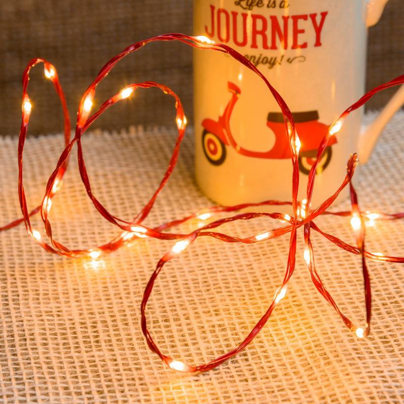 Micro-LED Strings | 25m 500 Traditional Warm White MicroLEDs Pro String Lights, Red Metal Wire – MicroLED PRO Micro-LED Strings Micro-LED Strings