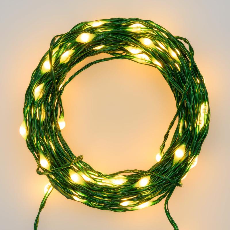 Micro-LED Strings | 50m 500 Traditional Warm White MicroLEDs Pro String Lights, Green Metal Wire – MicroLED PRO Micro-LED Strings Micro-LED Strings