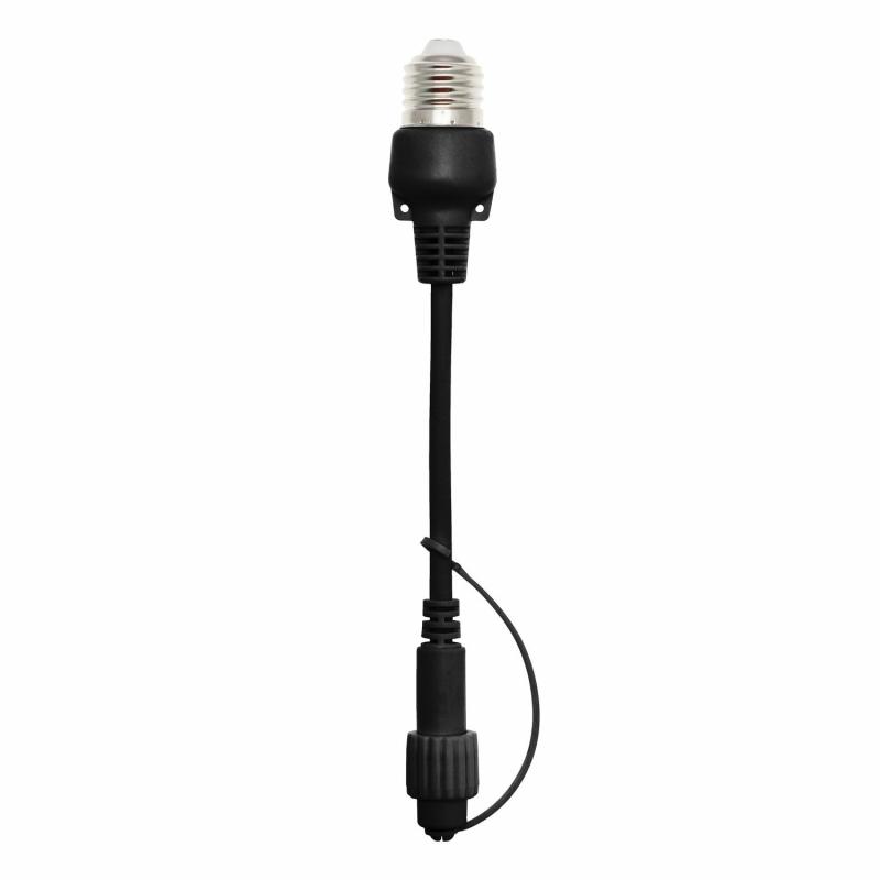 Optional Accessories | E27 Festoon Stopper with PML Connector, 20cm, Black Cable – Vintage Led Pro Accessories Optional Accessories