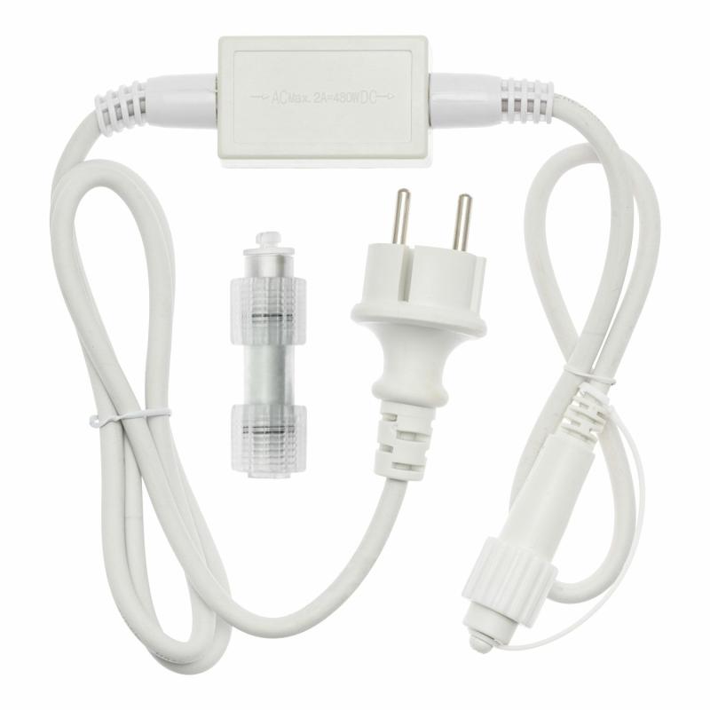 Power Supplies and Controllers | PML LED Power Cord, 1.5m white Cable, With AC-DC and adapter – PML series Accessories Power Supplies & Controllers