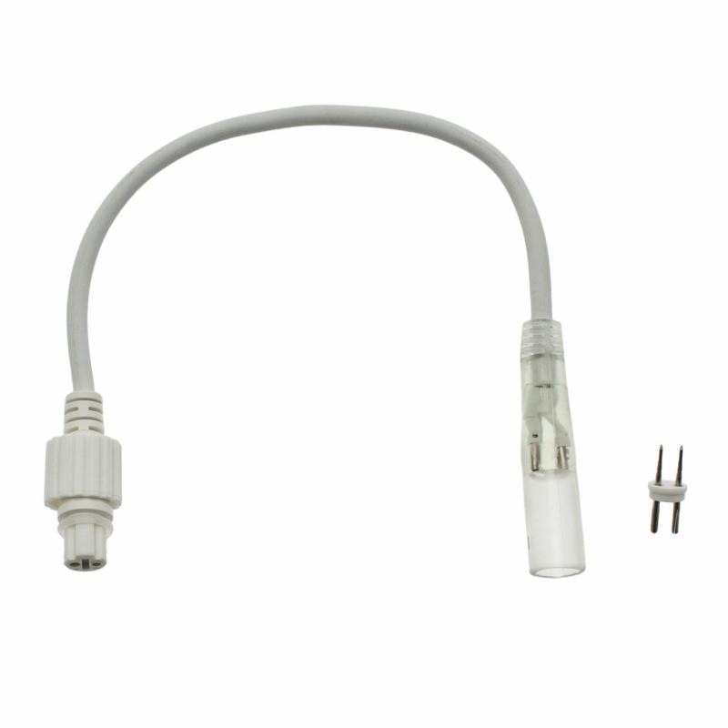 Rope Light Accessories | 13mm LED Rope Light Connector – PML Female Connector, 0.3m, White Cable (KIT), IP67 – PML series Rope Light Rope Light Accessories