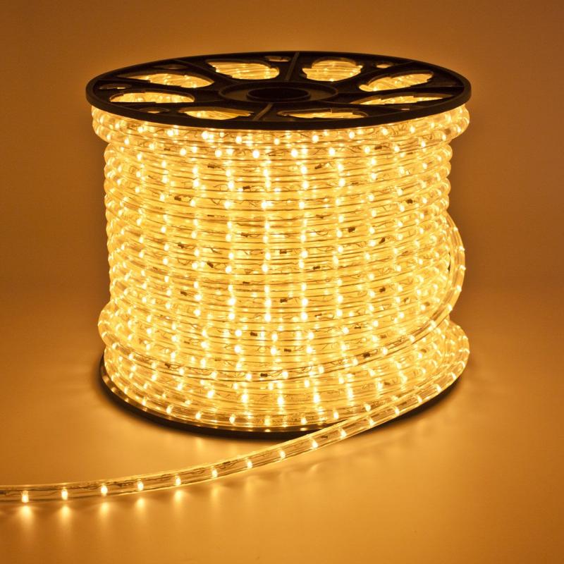 Rope Lights | 90m Warm White LEDs Rope Lights, 13mm diameter, 230V Rope Light Rope Lights