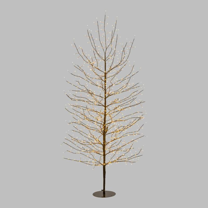 Tree Lights | Brown Linden Branch Tree, h 2 m, 1120 Warm White MicroLEDs, Indoor use Branches & Tree Lights Tree Lights