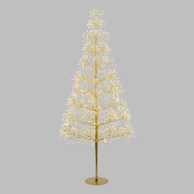 Tree Lights | Champagne RICHE Tree, h 180 cm, 2100 Warm White and White MicroLEDs, Indoor Use Branches & Tree Lights Tree Lights