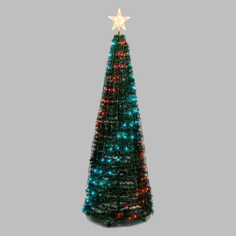 Tree Lights | h 180 cm, 304 RGB Color Changing Pixel LEDs, Foldable Cone Lighted Christmas Tree – LED Light Drops Branches & Tree Lights Tree Lights