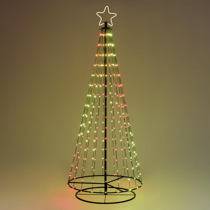 Tree Lights | h 200 cm, 304 Color Changing RGB LEDs Pixel, Foldable Cone Lighted Christmas Tree – LED Light Drops Branches & Tree Lights Tree Lights