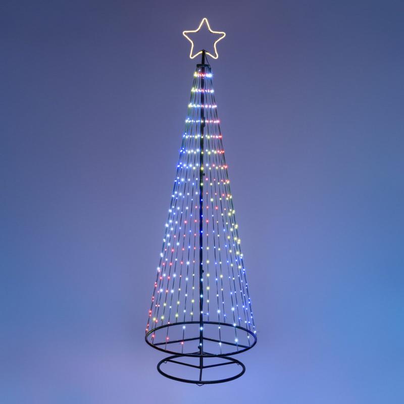 Tree Lights | h 240 cm, 342 Color Changing RGB LEDs Pixel, Foldable Cone Lighted Christmas Tree – LED Light Drops Branches & Tree Lights Tree Lights