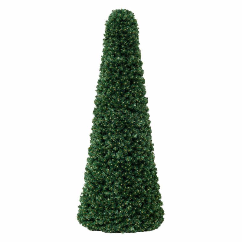 Tree Lights | h 2m Professional Green Cone Christmas Tree, Ø 85cm, Metal Structure Branches & Tree Lights Tree Lights