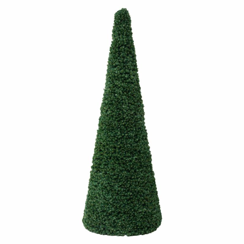 Tree Lights | h 4m Professional Green Cone Christmas Tree, Ø 148cm, Metal Structure Branches & Tree Lights Tree Lights